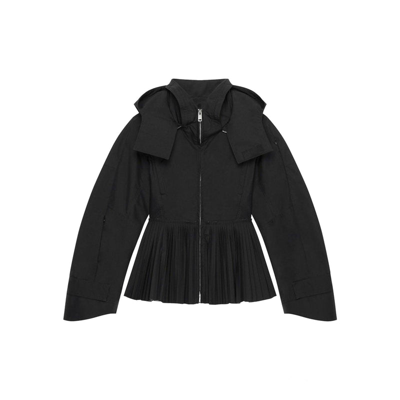 Givenchy Plisse Hooded Jacket - Women - Piano Luigi