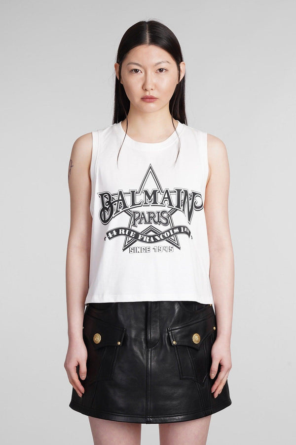 Balmain T-shirt In White Cotton - Women - Piano Luigi