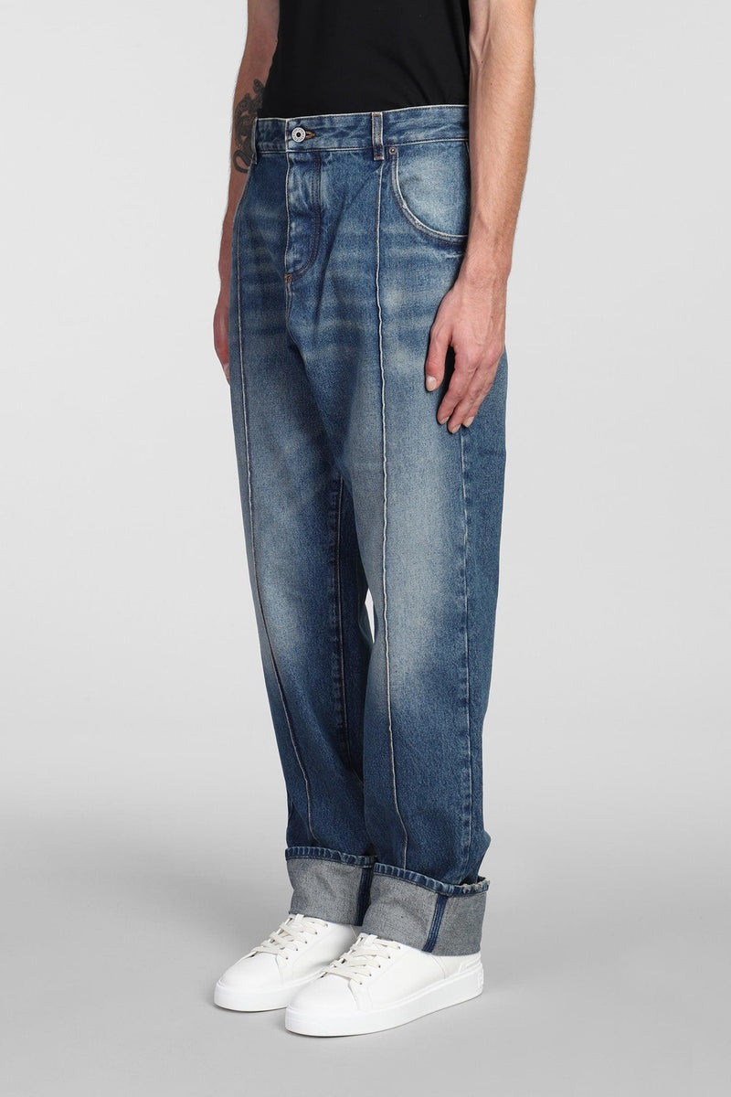 Balmain Jeans In Blue Cotton - Men - Piano Luigi