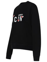 Dsquared2 Black Cotton Sweatshirt - Women - Piano Luigi