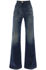 Balmain Blue Cotton Jeans - Women - Piano Luigi