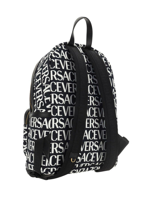 Versace Allover Logo Printed Zipped Backpack - Men - Piano Luigi