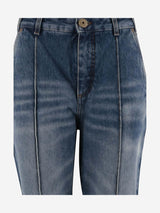 Balmain Jeans In Blue Cotton - Women - Piano Luigi