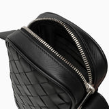 Bottega Veneta Black Woven Mobile Phone Holder - Men - Piano Luigi