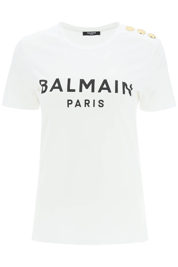 Balmain Cotton Crew-neck T-shirt - Women - Piano Luigi