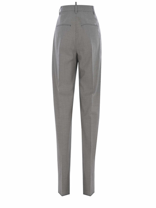 Trousers Dsquared2 In Virgin Wool Blend - Women - Piano Luigi