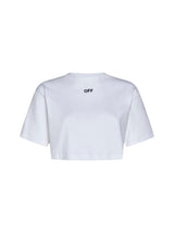 Off-White Off-stamp Crewneck Cropped T-shirt - Women - Piano Luigi