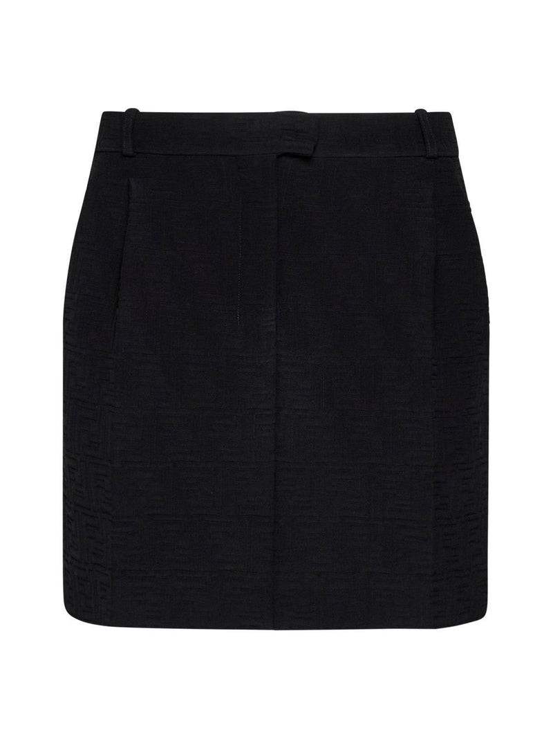 Fendi Ff Jacquard Mini Skirt - Women - Piano Luigi