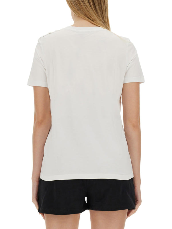 Balmain Logo Print T-shirt - Women - Piano Luigi