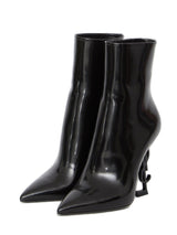 Saint Laurent Opyum Logo Plaque Pointed Toe Boots - Women - Piano Luigi