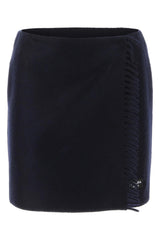 Prada Midnight Blue Cashmere Mini Skirt - Women - Piano Luigi