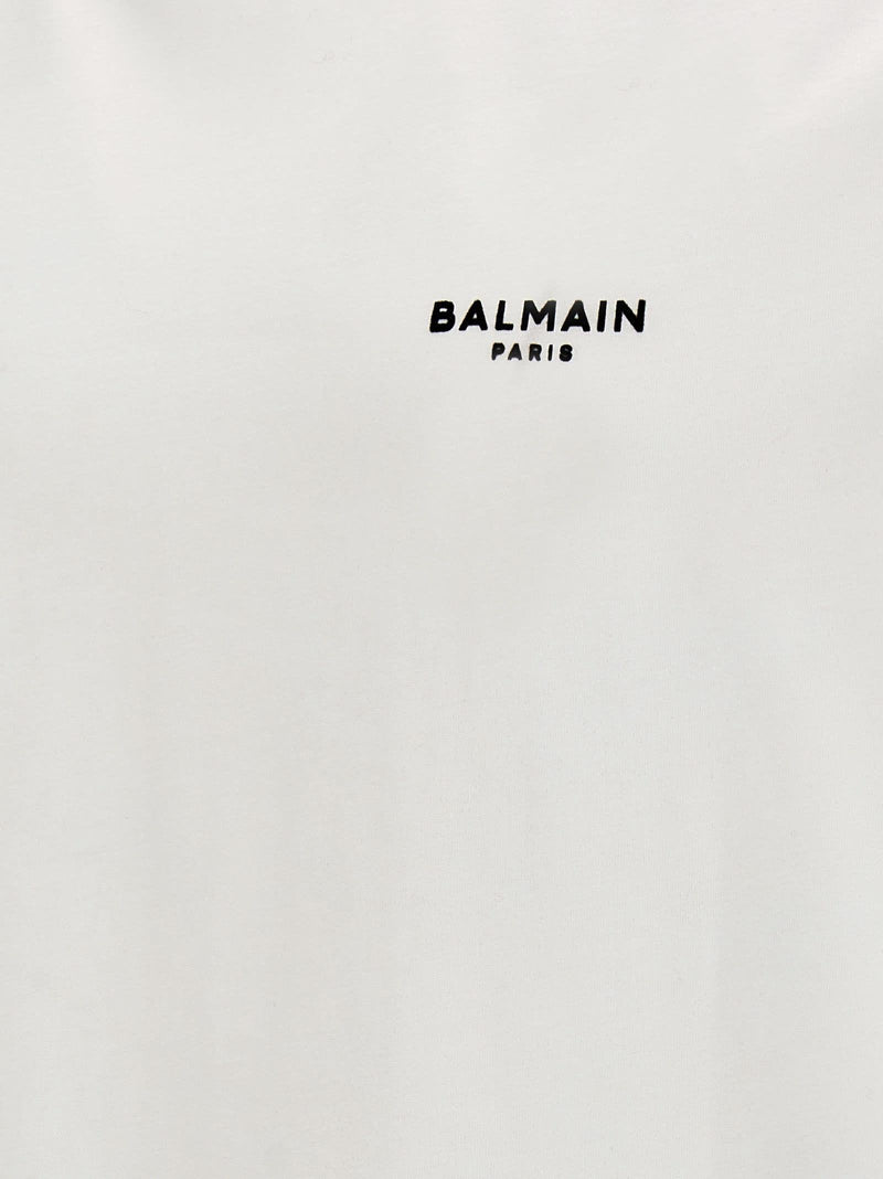 Balmain Flocked Logo T-shirt - Men - Piano Luigi