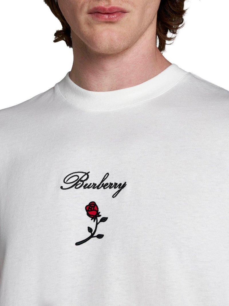 Burberry Logo Embroidered Crewneck T-shirt - Men - Piano Luigi