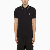 Stone Island Navy Short-sleeved Polo Shirt With Logo - Men - Piano Luigi