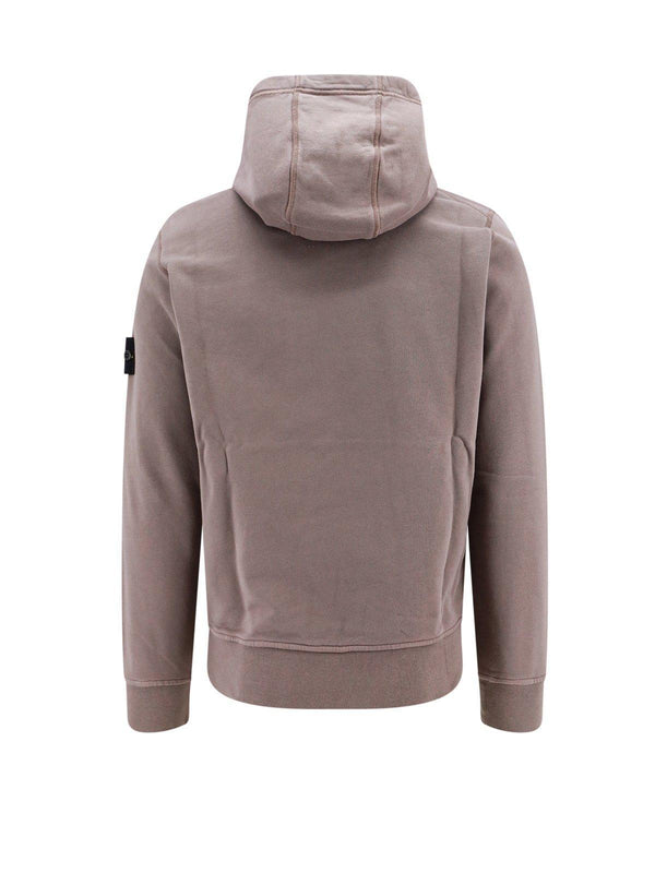 Stone Island Logo Patch Drawstring Hoodie - Men - Piano Luigi