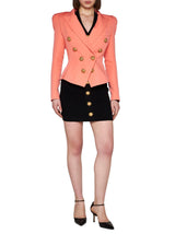 Balmain Crop Double-breasted Blazer - Women - Piano Luigi