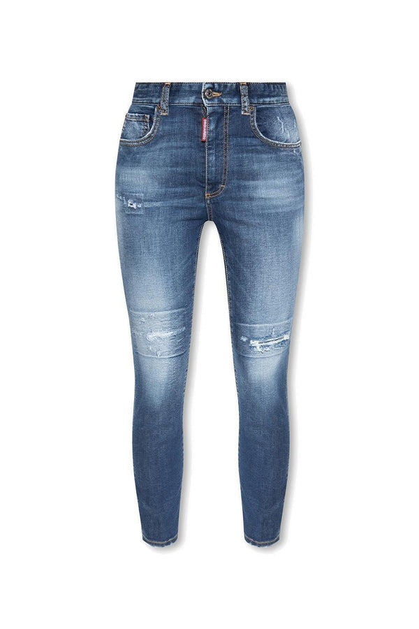 Dsquared2 Mid-rise Slim-fit Distressed Jeans - Women - Piano Luigi