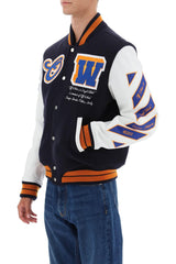 Off-White Hold The Moon Varsity Bomber Jacket - Men - Piano Luigi