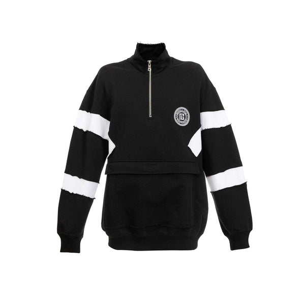 Balmain Circle Logo Cotton Sweatshirt - Men - Piano Luigi