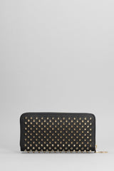 Christian Louboutin Panettone Wallet In Black Leather - Women - Piano Luigi