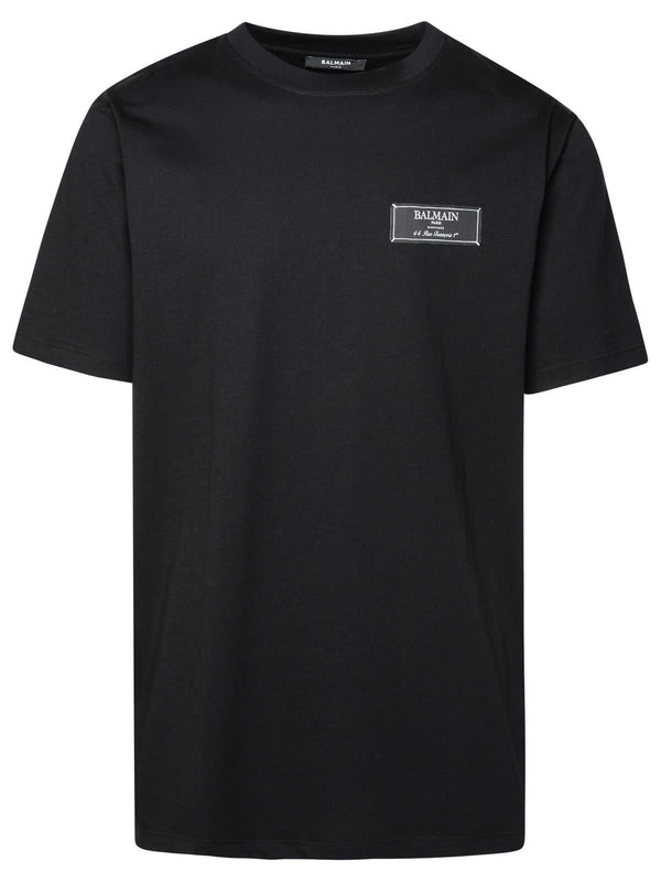 Balmain Black Cotton T-shirt - Men - Piano Luigi