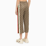 Gucci Olive Green Trousers With Side Bands - Women - Piano Luigi