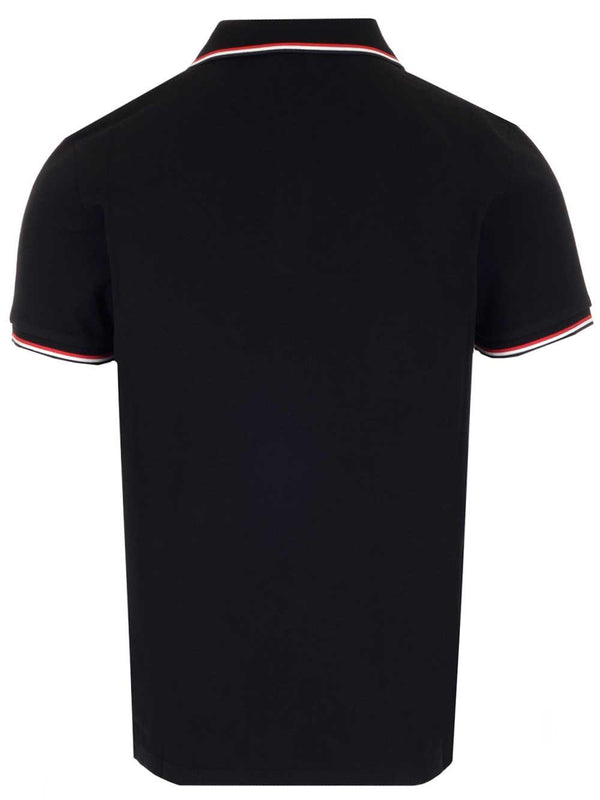 Moncler Black Cottonpolo - Men - Piano Luigi