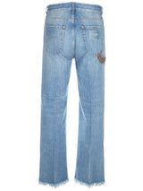 Fendi Light Blue Jeans With Fringes - Men - Piano Luigi