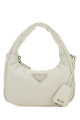 Prada Chalk Nappa Leather Mini Soft Handbag - Women - Piano Luigi