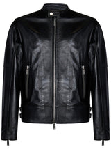 Dsquared2 Leather Biker Jacket - Men - Piano Luigi