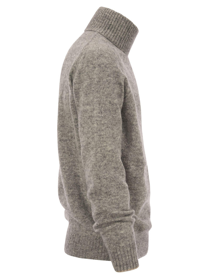 Brunello Cucinelli Turtleneck Sweater In Alpaca, Cotton And Wool - Men - Piano Luigi