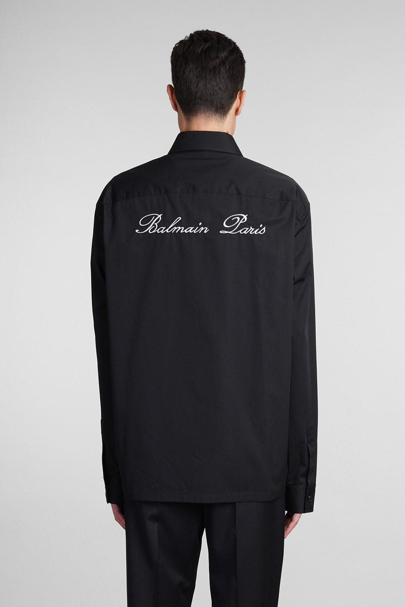 Balmain Shirt In Black Cotton - Men - Piano Luigi