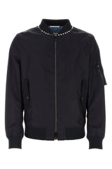 Valentino Midnight Blue Nylon Bomber Jacket - Men - Piano Luigi