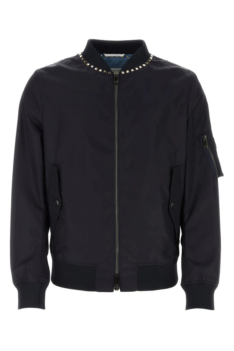 Valentino Midnight Blue Nylon Bomber Jacket - Men - Piano Luigi