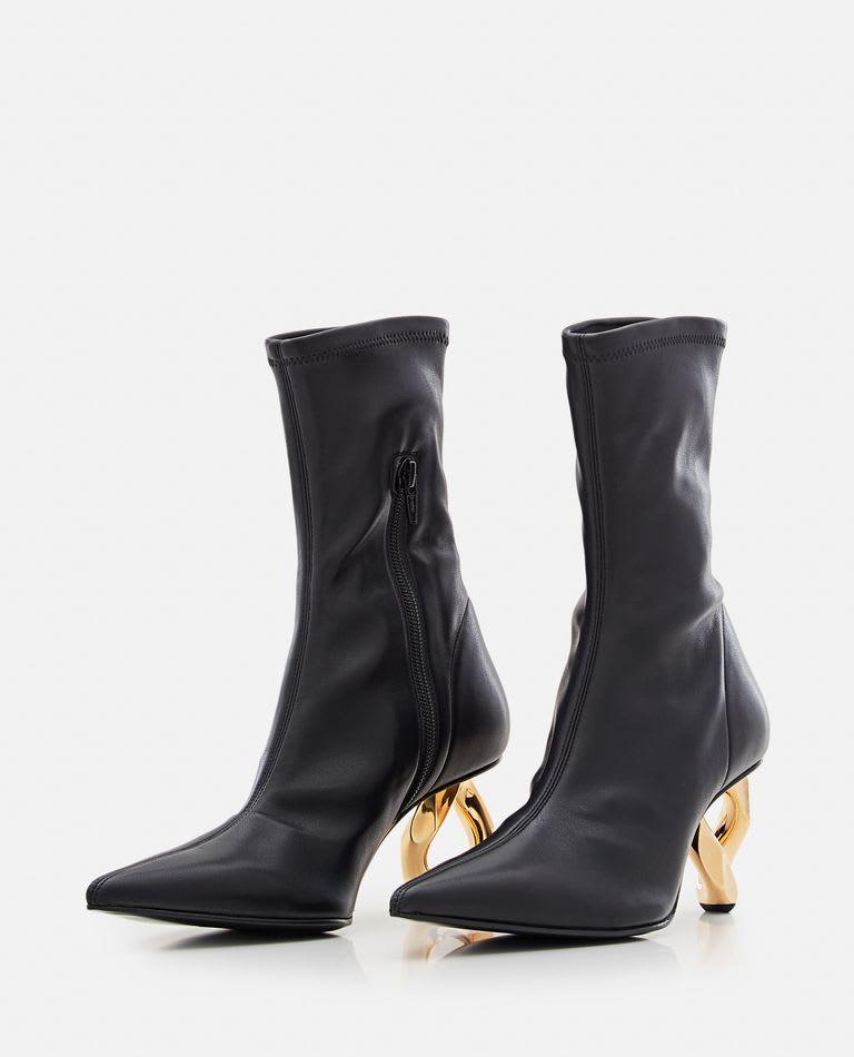 J.W. Anderson Chain Heel Stretch Ankle Boots - Women - Piano Luigi