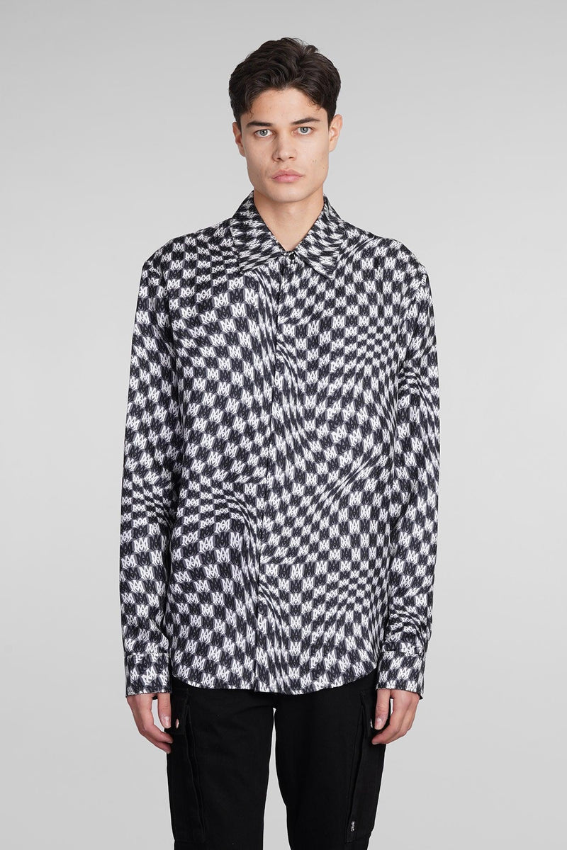 AMIRI Shirt In Black Silk - Men - Piano Luigi