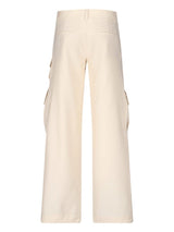 Off-White Ivory Cargo Pants With Applications - Women - Piano Luigi