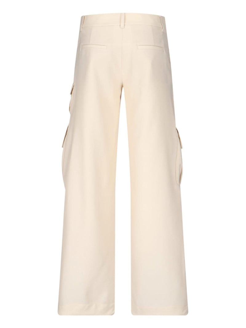 Off-White Ivory Cargo Pants With Applications - Women - Piano Luigi