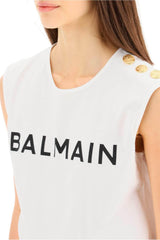 Balmain Cotton Tank Top - Women - Piano Luigi