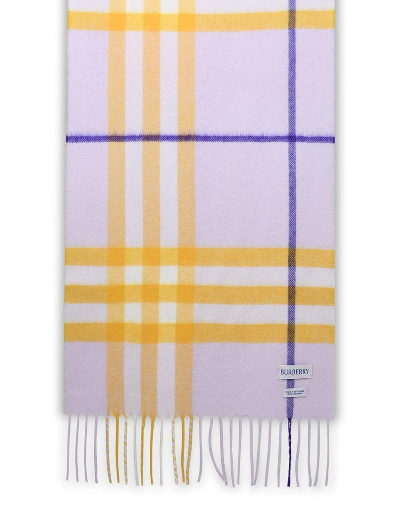 Burberry Lilac Cashmere Scarf - Women - Piano Luigi