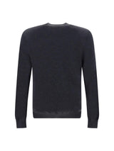 Fendi Dark Gray Wool Sweater - Men - Piano Luigi