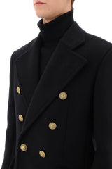 Balmain Coat In Black Wool - Men - Piano Luigi