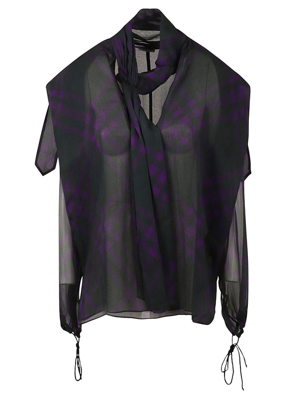 Burberry See-through Oversized Top - Women - Piano Luigi