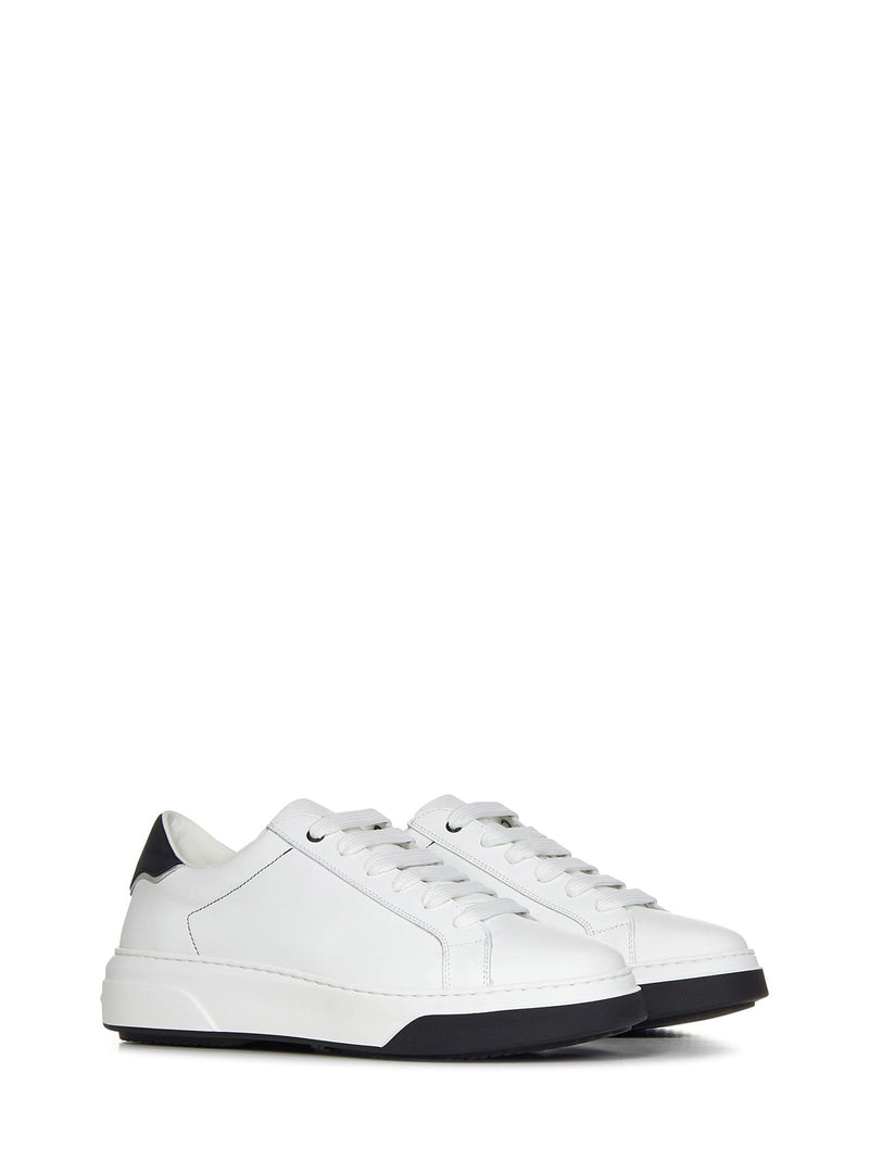 Dsquared2 White Bumper Sneakers With Black Spoiler - Men - Piano Luigi