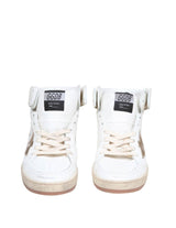 Golden Goose Sky Star Sneakers In Leather With Gold Laminated Star - Women - Piano Luigi