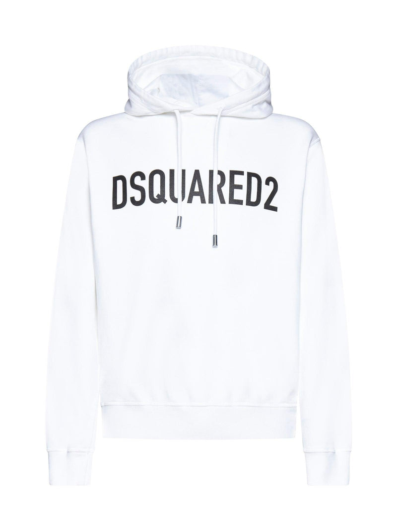 Dsquared2 Eco Dyed Cool Hoodie In White - Men - Piano Luigi