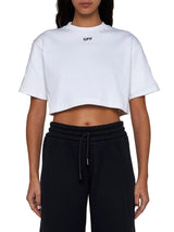 Off-White Off-stamp Crewneck Cropped T-shirt - Women - Piano Luigi