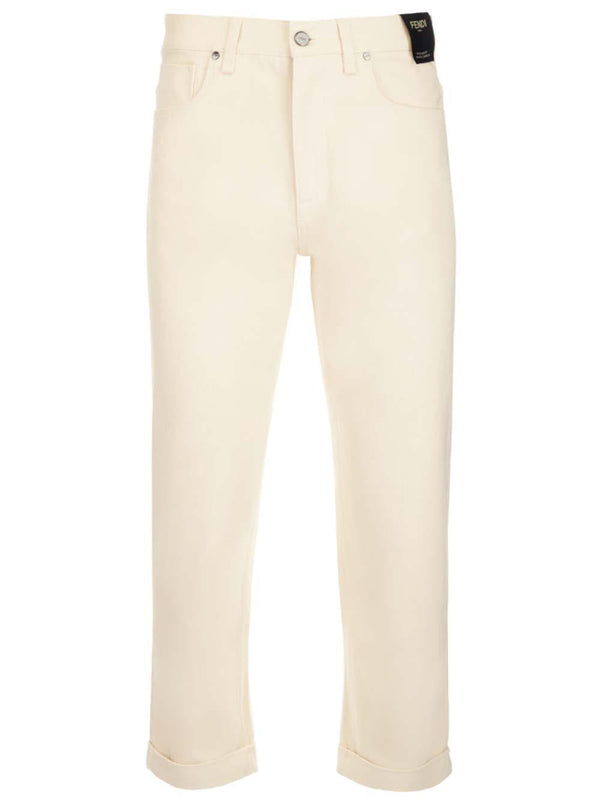 Fendi White 5-pocket Trousers - Men
