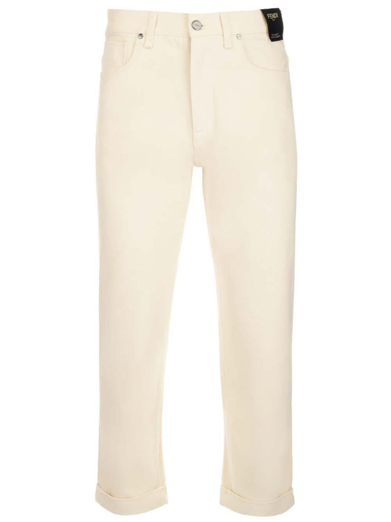 Fendi White 5-pocket Trousers - Men - Piano Luigi