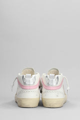 Golden Goose Mid Star Sneakers In White Leather - Women - Piano Luigi